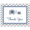 MyExpression.com 50 Cnt Navy Chevron Elephant Baby Thank You Cards