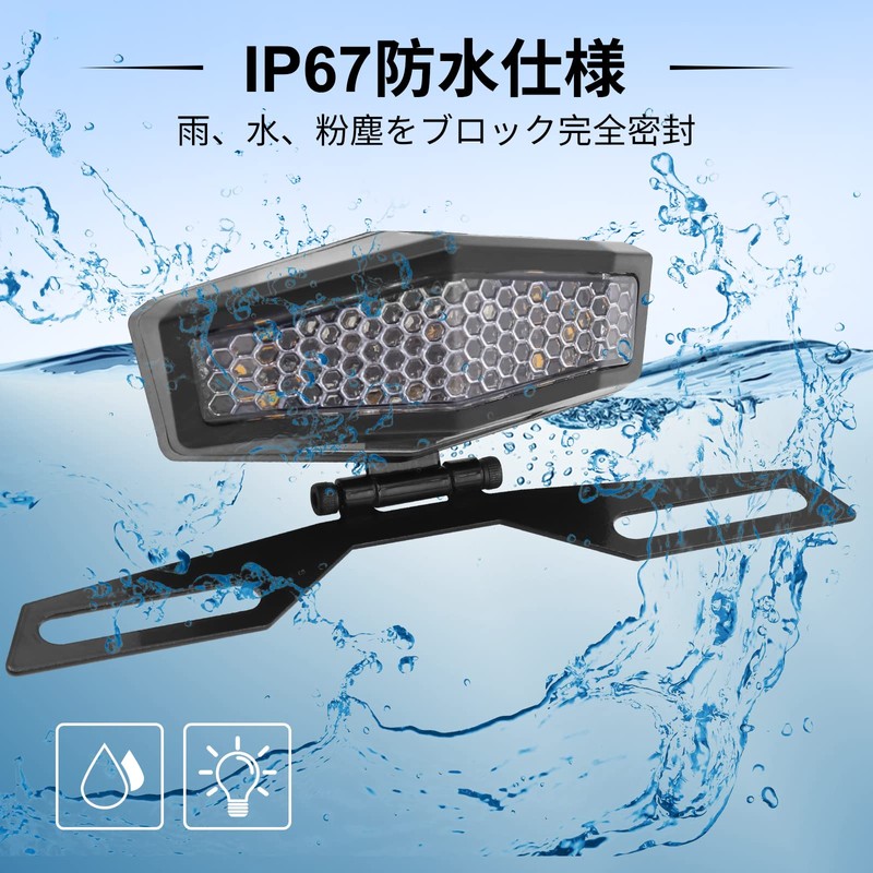 Aoling Motorcycle Tail Lamp 12V Small Turn Signal License Plate