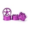 Gavigain RC Wheel Hubs, 4Pcs Aluminum Alloy, Purple, for 1/10