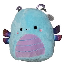 Squishmallows 14"" Fuzz-A-Mallows Heather The Dragonfly, Large, Blue