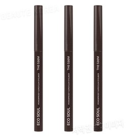The Saem Eco Soul Powerproof Ultra Slim Eyeliner BK02 Ash Black 3 Pieces (42524090) / 더샘 에.코 소울 파워프루프 초슬림 아이라이너 BK02 애쉬 블랙 3개 (42524090)