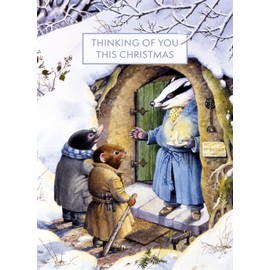 Museums & Galleries Artistic Christmas Card - 'Thinking of You' - Badger's House - Illustration from The Wind in the Willows - Festive Wishes Range