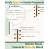 WEMATE Spiral Password Book with Alphabetical Tabs, Small, for Seniors,