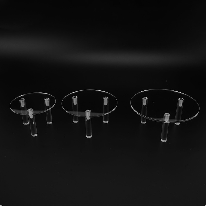 3 PCS Round Acrylic Display Stand Set Easy To Install