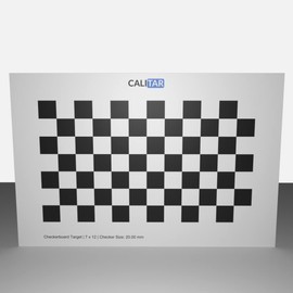 CALITAR Calibration Target | Board | Camera Calibration | Checker Radon Circle Charuco | Reference Board | Machine Vision (300 x 200 mm, Checker - Medium Resolution)