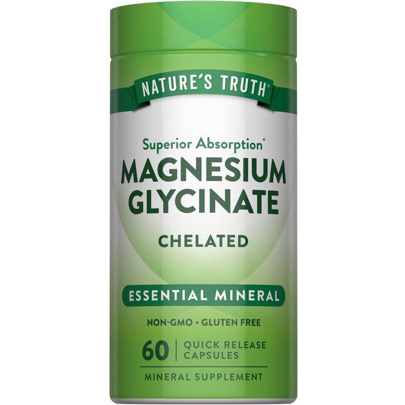 Nature's Truth Magnesium Glycinate 665Mg, 60 Count