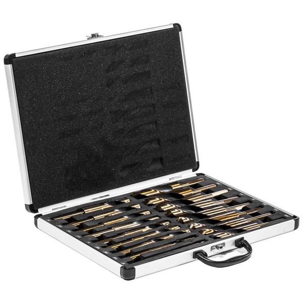 Stark USA 17-PCS Silver and Deming Drill-Bit Set, Drill Press