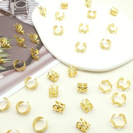 100 pcs Gold Hair Cuffs for Braids Jewelry Accessories - Gold Beads and Clips for Women's Dreadlocks and Braided Hairstyles