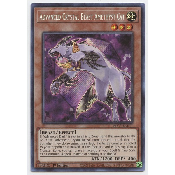 Advanced Crystal Beast Amethyst Cat - BLCR-EN011 - Secret Rare