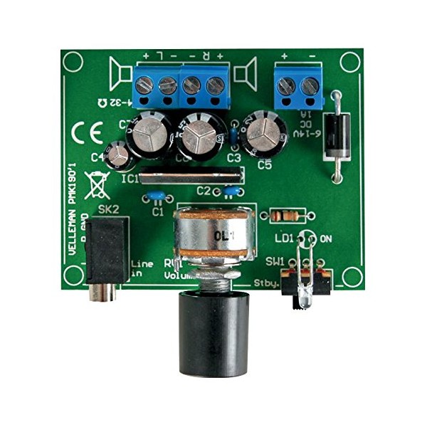 Electronics Kit, 2X5W Amplifier, for Mp3, Recreational & Christmas