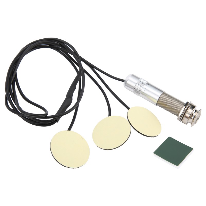 Guitar Pickup Avoid Trepanning SelfAdhesive Piezo Transducer for Acoustic Ukulele(Black