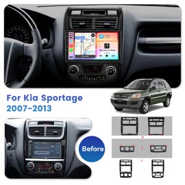 [2+64GB] Inefala for Kia Sportage 2007-2013 Android Car Stereo Radio with Wireless Carplay Android Auto, 9 Inch HD Touchscreen with GPS WiFi Bluetooth EQ FM/RDS SWC 26UI Backup Camera MIC