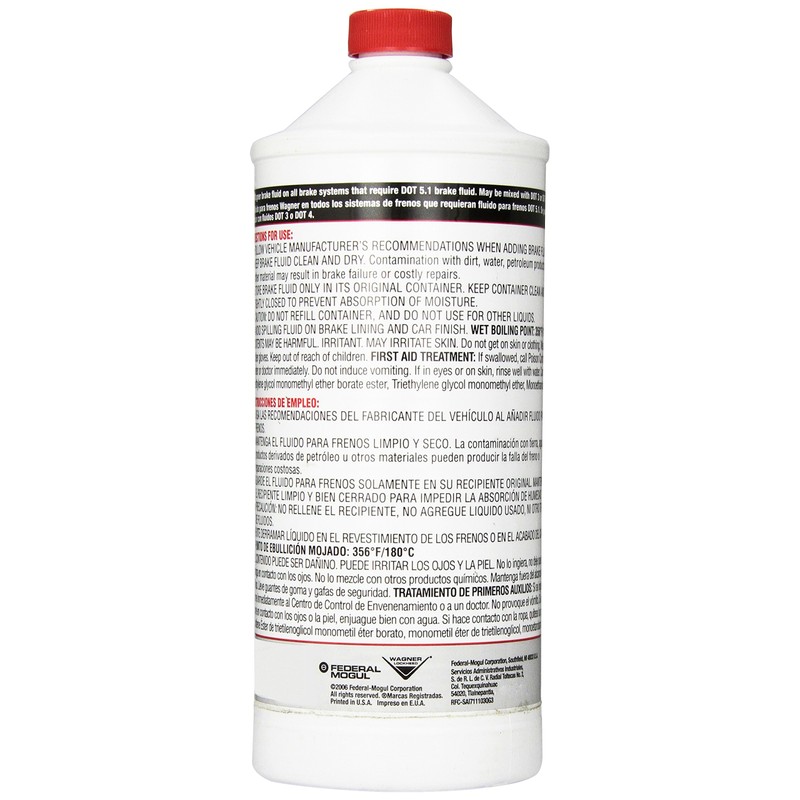 Wagner FC133301 Dot 5.1 SEVEREDUTY Brake Fluid, 32 oz; 946