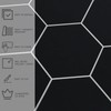 6-Sheet Black Hexagon Peel and Stick Backsplash for Kitchen and