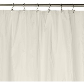 Carnation Home Fashions Premium Quality Vinyl Shower Curtain Liner-Bone