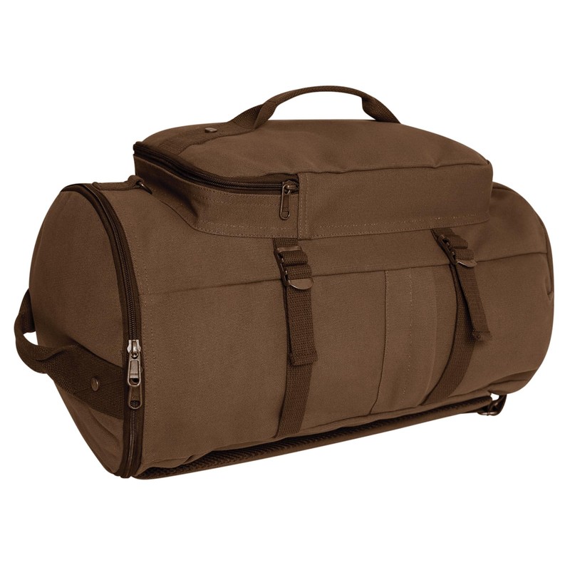 Rothco Convertible Canvas Duffle/Backpack - 19 Inches (Brown)