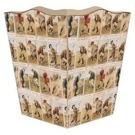 WB11- Antique Golfers Wastepaper Basket