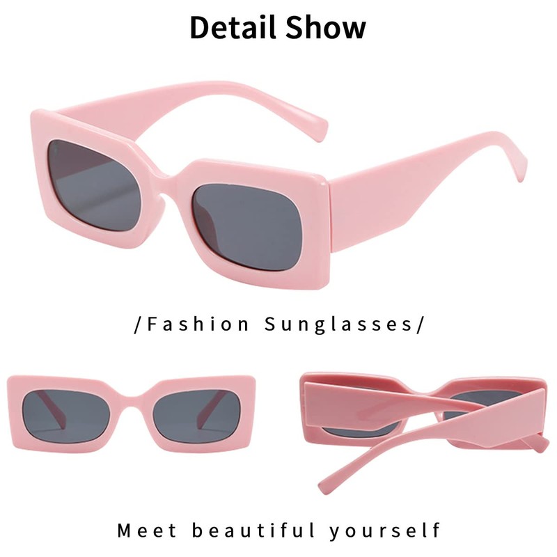 Dollger Retro Rectangle Sunglasses Women Men Sunglasses Trendy 90’s Vintage