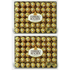 FERRERO 2 Packs Ferrero Rocher Fine Hazelnut Chocolates 48 ct, 21.2 oz Each, Total 96 ct