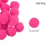 MECCANIXITY Pom Felt Balls Felting Fabric 1.5cm 15mm Rose Red