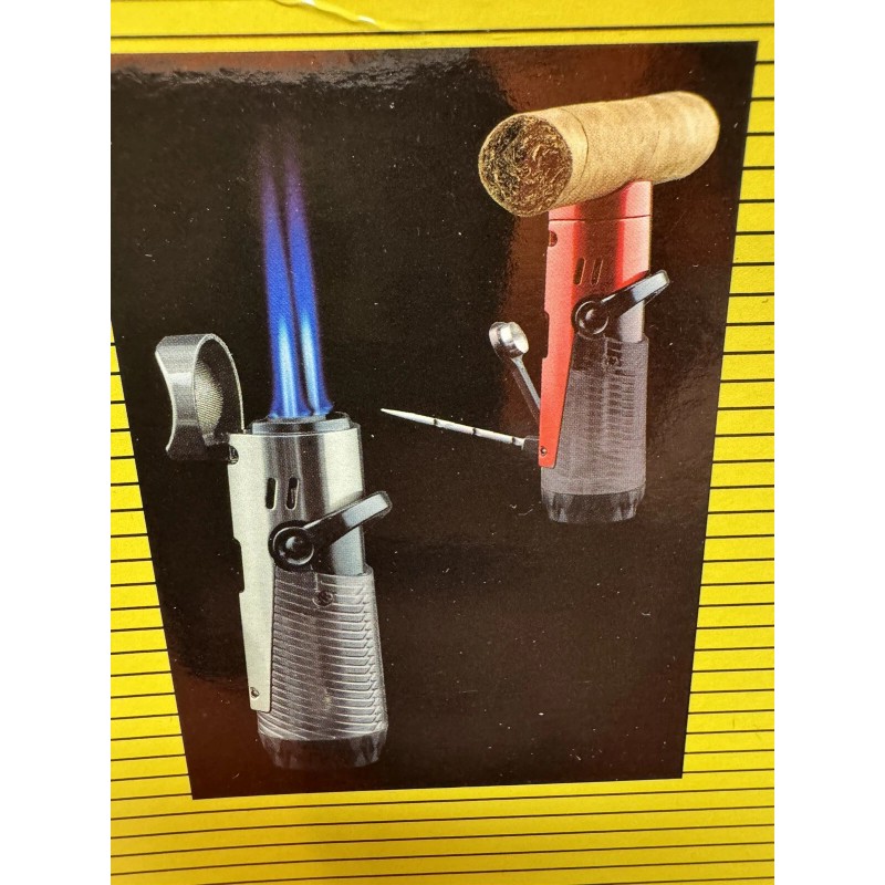 Jetline Regal Dual Flame Cigar Torch Lighter Punch - Black