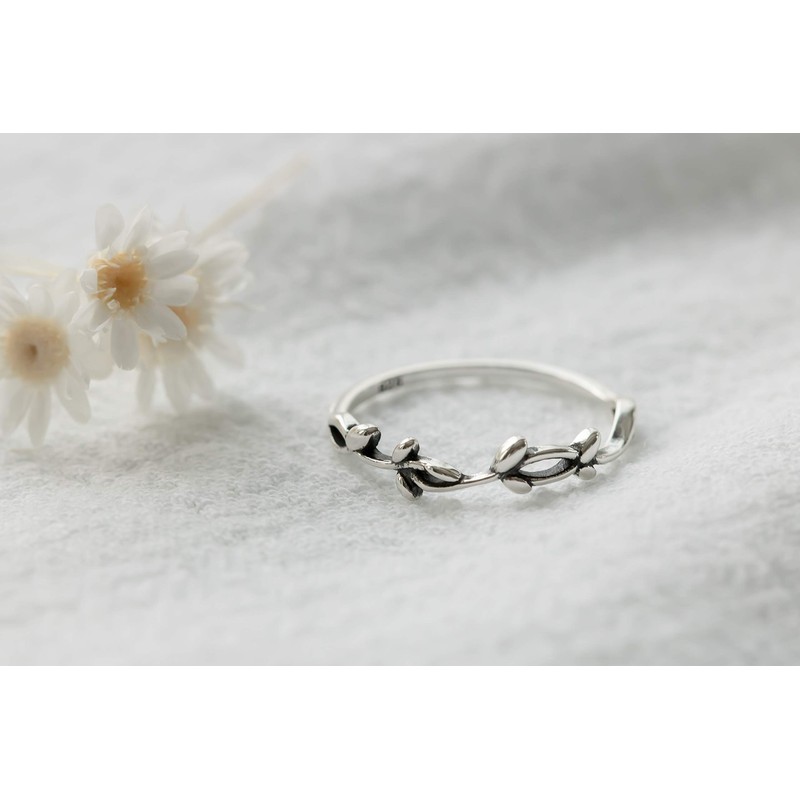 Sterling Silver Vine Ring - Floral Rings