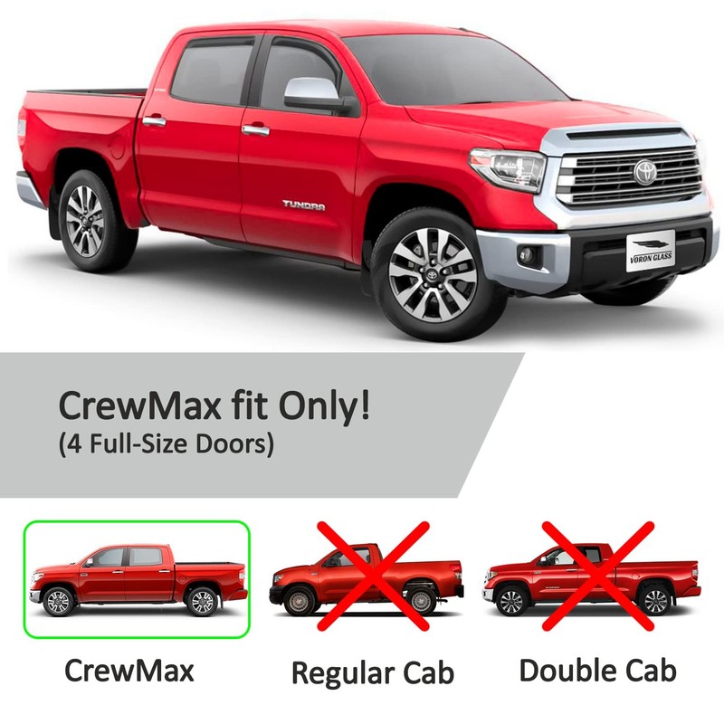 Voron Glass in-Channel Extra Durable Rain Guards for Trucks Toyota