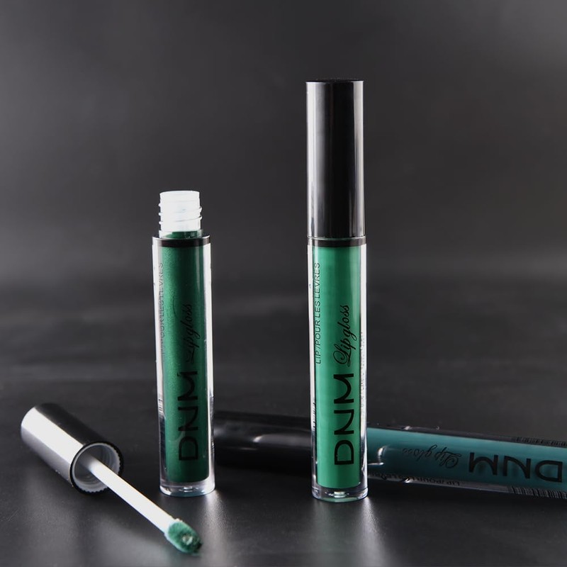 evpct 3Pcs Dark Deep Forest Green Shimmer Matte Liquid Lipstick