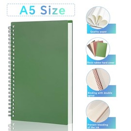 4 Pieces con Pasta Dura, Cuaderno en Espiral, Cuaderno de Notas con 320 Hojas de Raya,4 colores para Suministros Escolares de Oficina,Agenda Personal,