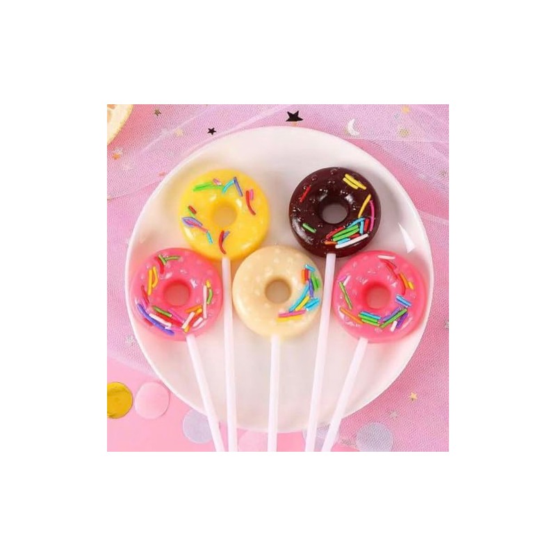 Donut Candy Lollipops - 12 Donut Shaped Suckers Indvidually Wrapped
