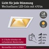 Paulmann Cole 93130 LED Recessed Light 3-Step-Dim IP44 Square 88