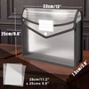 YouLain Plastic Expanding File Folders, Transparent Envelope Large Capacity