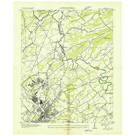 YellowMaps Maryville TN topo map, 1:24000 Scale, 7.5 X 7.5 Minute, Historical, 1935, 27.4 x 22 in - Polypropylene