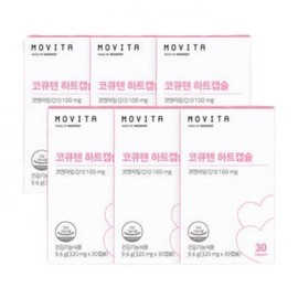 Movita Coenzyme Q10 CoQ10 Heart Capsule Nutritional Supplement 9.6g (30 capsules) 6 pcs / 모비타 코엔자임Q10 코큐텐 하트캡슐 영양제 9.6g(30캡슐) 6개