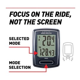 CATEYE Urban Wireless Bike Computer – Analog Speedometer & Odometer with Calorie Tracking, FlexTight™ Mount, Auto Start/Stop, Programmable Odometer & Easy Setup for All Bikes (OF-100)