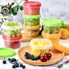 TOFLEN 8 oz Small Plastic Freezer Containers, 6 Pcs, Multicolor