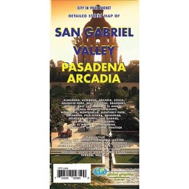 City Street Map of Pasadena & Arcadia, California, by Global Graphics