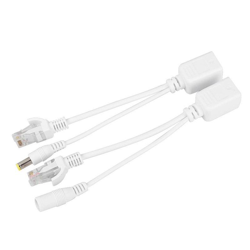 Tosuny 10 Pares Cable PoE Ethernet PoE Pasivo Adaptador Inyector