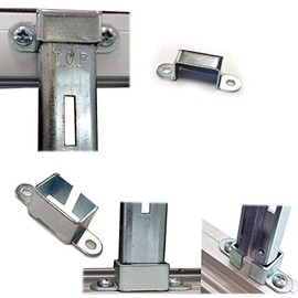 Showcase Interior Standard Clips, Display Case Bracket Channel Holder, Top & Bottom, 20 Pack