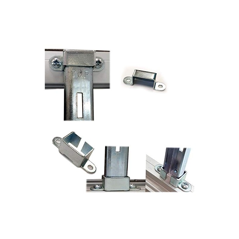 Showcase Interior Standard Clips, Display Case Bracket Channel Holder, Top