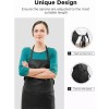 LOMETEB 2 Pack Mandil Delantal Para Chef Anti-agua Poliéster Algodón