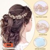 AMMEI HEADPIECE Rose Gold Wedding Headband Flower Leaves Design Hair