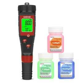 Digital pH Tester for Water, pH Meter for Hydroponic Water | TDS Tester EC PPM Test for Plant Nutrients, 4-in-1 Meter for Conductivity, pH Pen for