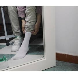 6 Pares Calcetines Deportivos para Hombre y Mujer, 100% Algodón, Calcetines de Baloncesto Transpirable, Calcetines Acolchados para Correr