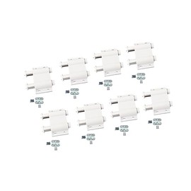 QCAA Magnetic Touch Latch for Cabinet, Push to Open, Double Barrel, White, 8 Pack, Made in Taiwan