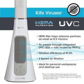 OttLite SanitizingPRO LED Desk Lamp, 21.5", White (SC1AP00S)