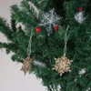 LUOEM Wooden Snowflake Pendants Christmas Decoration Hanging Decorations with String