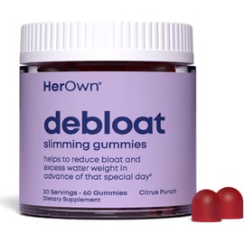Her Own Debloat Gummy – Bloating & Gas Relief | Supports Digestion, Reduces Water Retention & Boosts Energy | With Apple Cider Vinegar & Dandelion | Vegan, Gluten & Soy Free | 60 Gummies (60 Servings)