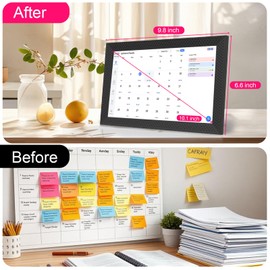 Digital Calendar 10.1 inch, Electronic Calendar for Family Sharing Schedule Interactive Smart Calendars Touch Screen To Do Task Meal Planner for Home Office with Digital Picture Frame