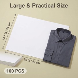 100 Sheets Acid-Free Tissue Paper, 20x13.7in White Archival Tissue Paper Bulk, Acid Free Wrapping Paper for Gift Wrapping, Clothing Storage, Protecting Photos, Crafts & More